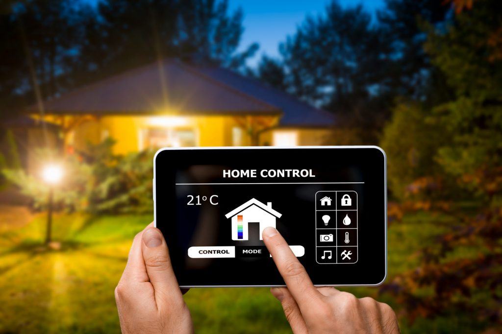 smartphone modern home thermostat